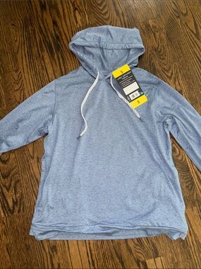 NWT Women’s Blue Hooded Lightweight Pullover